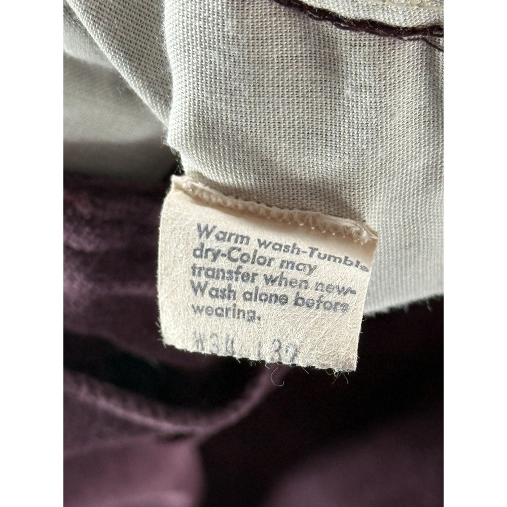 VTG Levi's Corduroy Pants Mens 34x32 Purple Regular Fit Straight Casual Move On - Picture 3 of 12